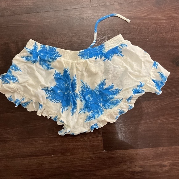 Surf Gypsy Shorts Size S. Palm Tree Beachy Flowy Ruffles Micro Shorts - Picture 4 of 5